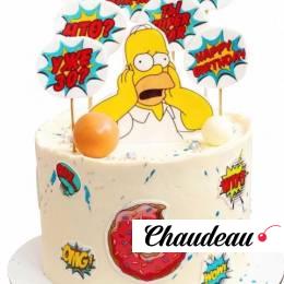 Торт с Гомером Симпсоном и топперами №2189 Торт с Гомером Симпсоном и топперами №2189