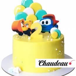 Торт с грузовиком и экскаватором №1930