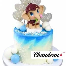 Торт с мамонтенком на льдине №2266 Торт с мамонтенком на льдине №2266