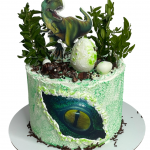 Торт с динозаврами и шоколадным декором TDSH013718