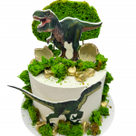 Торт с динозаврами и яйцами киндер TDYA013723