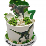 Торт с динозаврами и топперами TDT0013715