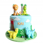 Торт с мультяшными динозаврами TMD0013799