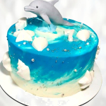 Торт с дельфином в море TDM0013705 фото и оформление торта