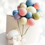 Торт медведь и связка шаров TMSS013711 фото и оформление торта