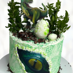 Торт динозавры и шоколадный декор TDSH0013718 фото и оформление торта