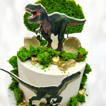 Торт динозавры и киндер-сюрпризы TDK0013723 фото и оформление торта