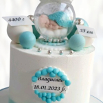 Торт детская метрика с данными TDMD013726 фото и оформление торта