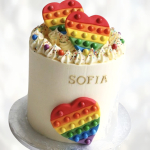 Торт Pop It для девочек TPID013727 фото и оформление торта