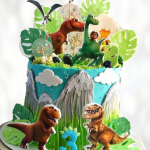 Торт динозавры на 3 года TD3G0013738 фото и оформление торта
