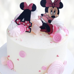 Торт белый с Минни Маус TBMM013743 фото и оформление торта