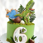 Торт динозавры на шесть лет TDSH013744 фото и оформление торта