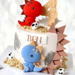 Торт забавные динозавры TZD0013749 фото и оформление торта