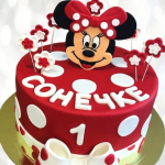 Торт Минни Маус на 1 годик TMM10013755 фото и оформление торта