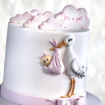 Торт с днем рождения доченьки TDRD013758 фото и оформление торта