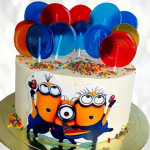 Торт Миньоны и леденцы TML00013759 фото и оформление торта