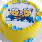 Торт Миньоны и пуговки TMP00013761 фото и оформление торта