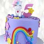 Торт единорог на 5 лет девочке TE5L013764 фото и оформление торта