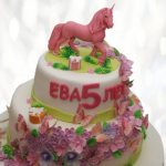 Торт единорожка девочке на пятилетие TEDP013769 фото и оформление торта