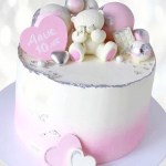 Торт с мишкой для девочки 10 лет TMD10013772 фото и оформление торта