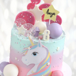 Торт единорог с разноцветной гривой TERG0013784 фото и оформление торта