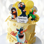 Торт любимые герои мультиков TLGM013794 фото и оформление торта
