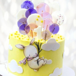 Торт заяц на воздушных шарах TZVS0013798 фото и оформление торта