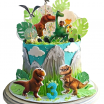 Торт с динозаврами на 3 года TD3G013738