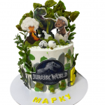 Торт с динозаврами и топперами TDT0013714