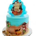 Торт пиратский на 6 лет №2361