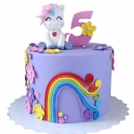 Торт с единорогом для девочки 5 лет №2474