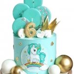 Торт с единорогом для девочки 6 лет №2285