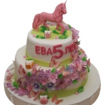Торт с единорогом для девочки на 5 лет №794