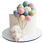 Торт с медведем и шариками №1904