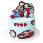 Торт с Мерседесом для мальчика №2939