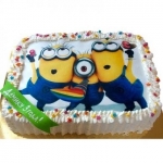 Торт с Миньонами с фотопечатью №246