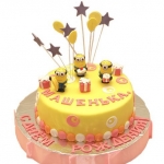 Торт с Миньонами с топперами №738