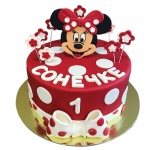 Торт с Минни Маус на 1 годик №1369