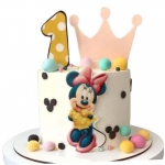 Торт с Минни Маус на 1 годик девочке №2288
