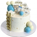 Торт с мишкой Тедди на 1 годик №2133