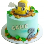 Торт с желтой машиной №1920