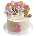 Торт с животными на 3 года №2613