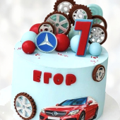 Торт Mercedes для мальчика TMM00013716 фото и оформление торта