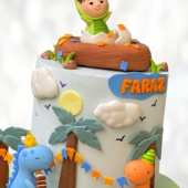 Торт динозавры на годик TDG00013746 фото и оформление торта