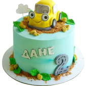 Торт с желтой машиной №1920