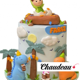 Торт с динозаврами на годик TDG0013746 Торт с динозаврами на годик TDG0013746