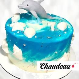Торт с дельфином в море TDM0013705 фото и оформление торта