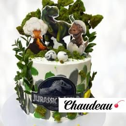 Торт динозавры с топперами TDT00013714 фото и оформление торта
