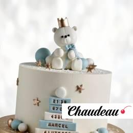 Торт мишка и метрика TMM00013729 фото и оформление торта