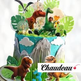 Торт динозавры на 3 года TD3G0013738 фото и оформление торта